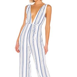 NWT Superdown deep V jumpsuit